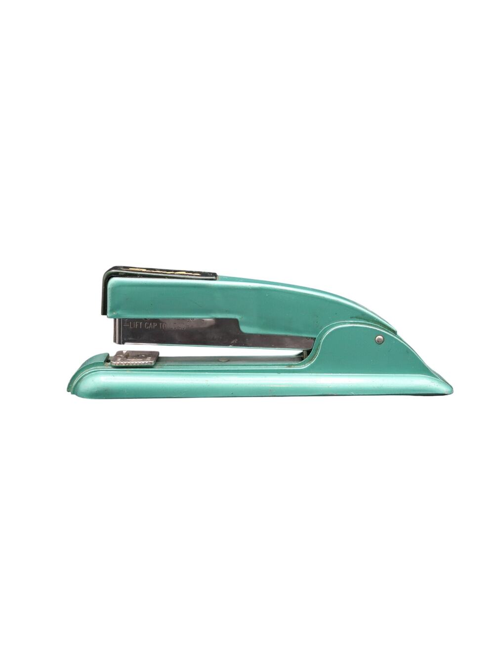 Vintage Swingline #27 Stapler Teal Green USA Art Deco Retro MCM Desk Office